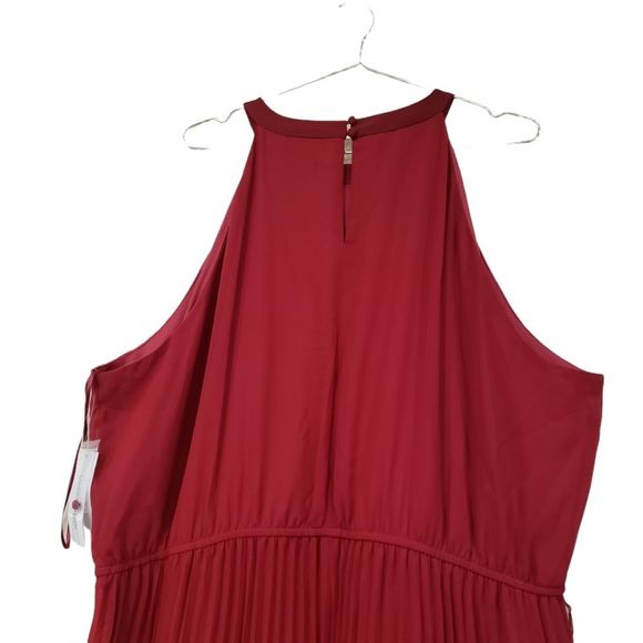 Sandra Darren Pleated Razzle Berry Colored Dress 26W - Picture 5 of 14